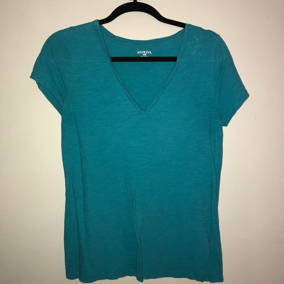Merona | Tops | Turquoise Vneck Tshirt | Poshmark